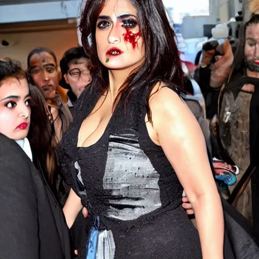 Prompt: zombie Selma Hayek