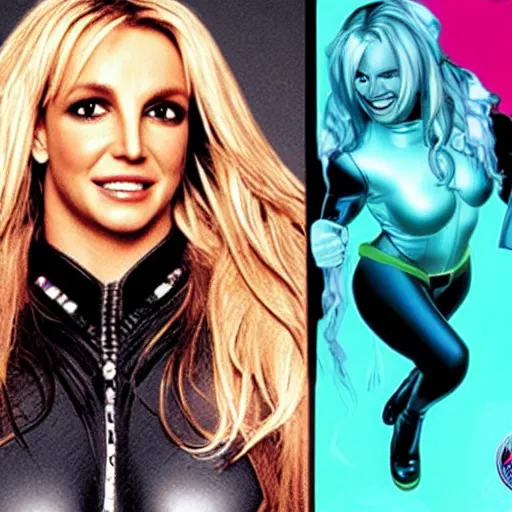 Prompt: britney spears as black cat, marvel, movie, photography,