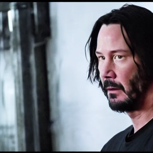 Image similar to Keanu Reeves in Sons of anarchy very detail4K quality super realistic