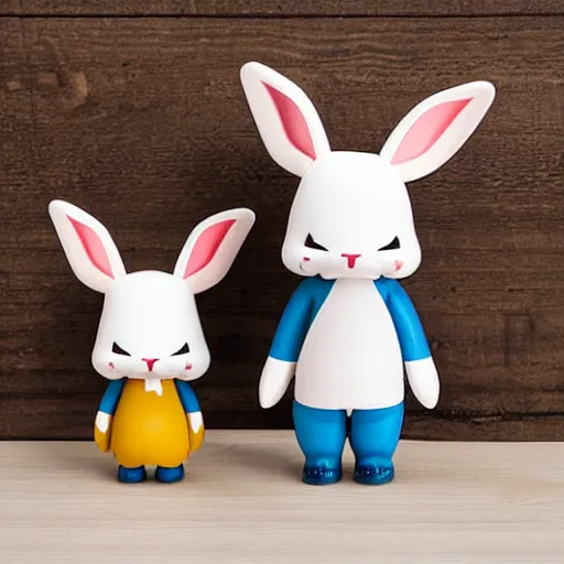 Prompt: viking Labbit designer vinyl toy