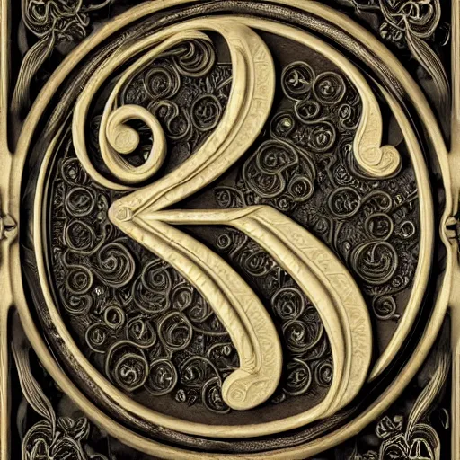 Image similar to a 3 d render of letter 3 d letter c, the style of rococo, calligraphy, intricate details, ancient swirls, pastel colors, colorful, octane render, digital painting, hyperdetails, hand carved, unreal engine, engraving, letter design letter c, type design letter c, featured behance type design letter c, gold wire and black marble