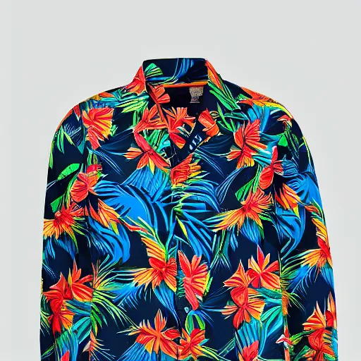 Image similar to hawaiian shirt design, product photography