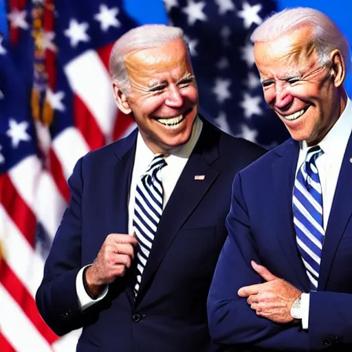 Image similar to joe biden with two pistols