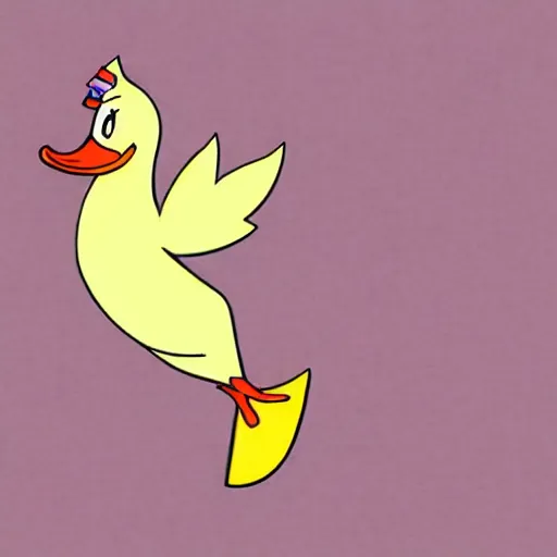 Prompt: dancing duck in anime style