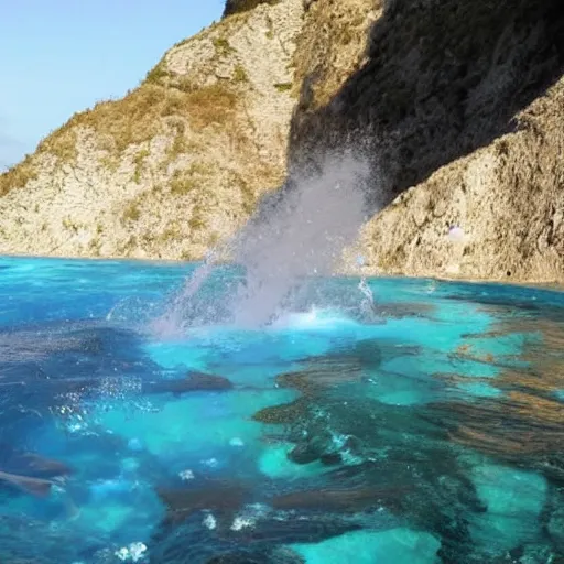 Prompt: calice d'onice il cui stelo sono due mai intrecciate, dentro al calice acqua azzurra, la luce proviene dall'alto e si riflette nell'acqua