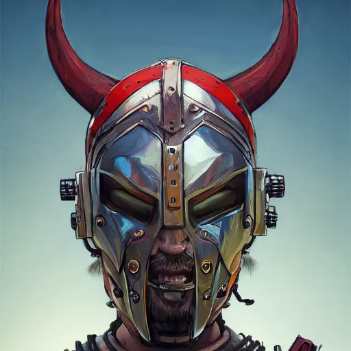 Image similar to cyberpunk viking helmet mask warrior goddess robot ninja fantasy, art gta 5 cover, official fanart behance hd artstation by jesper ejsing, by rhads, makoto shinkai and lois van baarle, ilya kuvshinov, ossdraws