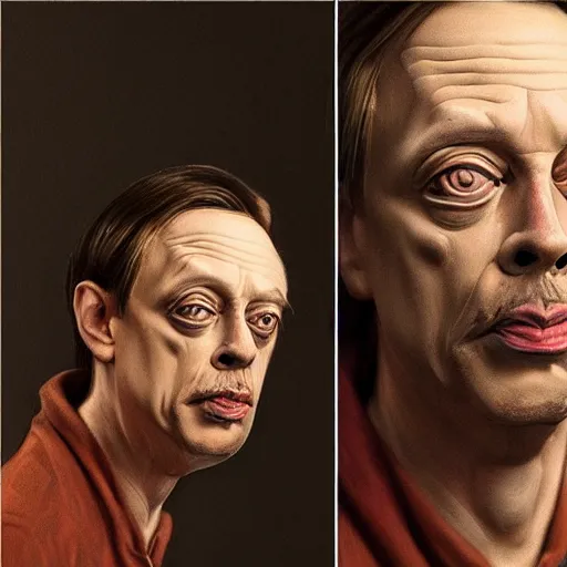 Prompt: A spoon that lies on a kitchen counter looks like Steve buscemi, highly_detailed!!, Highly_detailed_face!!!, artstation, concept art, sharp focus, illustration, art by Leonardo da Vinci and Michelangelo and Botticelli