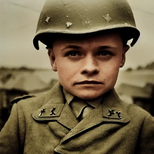 Image similar to Wee Man as an American soldier on D Day, epic, WWII, 1940s photo, cinematic, highly detailed, gritty, combat, sharp focus, closeup