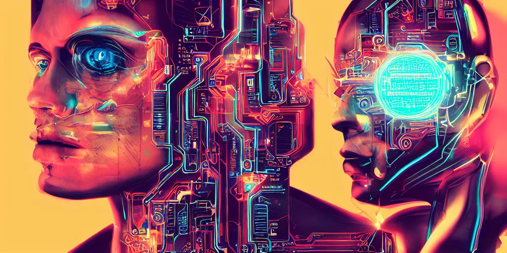 Prompt: portrait of computer & circuits, 8 k, by tristan eaton, trending on deviantart, face enhance, hyper detailed, minimalist, cybernetic, android, blade runner, full of colour, super detailed, cinematic, unreal engine, octane render