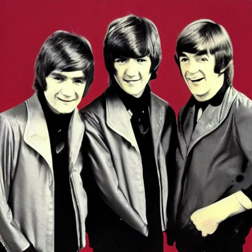 Image similar to The Monkees as The Beatles, album cover,