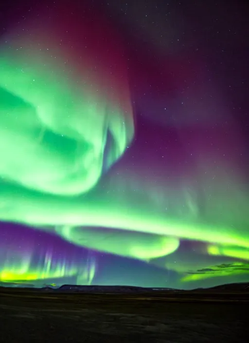 Image similar to northern lights in the night sky over iceland