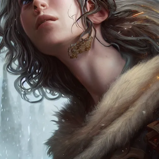 Prompt: winds of winter, au naturel, hyper detailed, digital art, trending in artstation, cinematic lighting, studio quality, smooth render, unreal engine 5 rendered, octane rendered, art style by klimt and nixeu and ian sprigger and wlop and krenz cushart