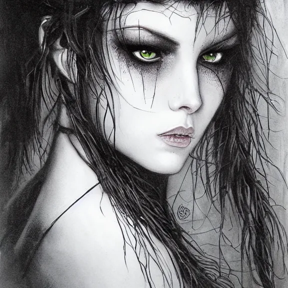 Image similar to a highly detailed portrait of jamie alexander in the style of luis royo.