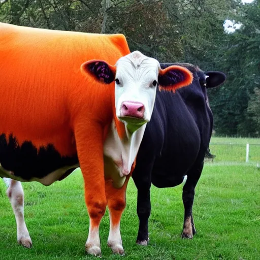 Image similar to cow made of carrots, carrot cow