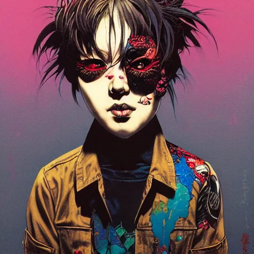 Prompt: prompt : punk portrait soft light painted by james jean and katsuhiro otomo and erik jones, inspired by akira anime, smooth face feature, intricate oil painting, high detail illustration, sharp high detail, manga and anime 1 9 9 9