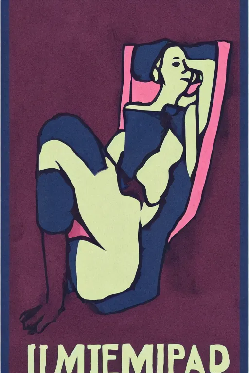 Image similar to a feminist propaganda poster against manspreading, high quality print, silkscreen, acid colors