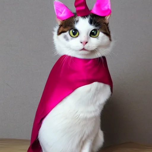 Image similar to a cat wearing a dress