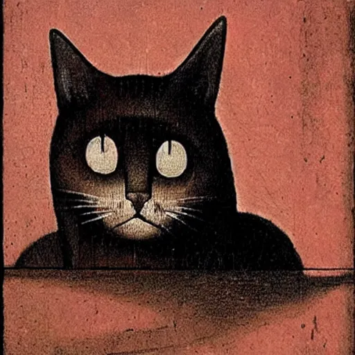 Image similar to cat by leonard da vinci