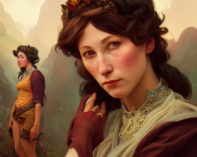 Prompt: photography of cindy sherman, deep focus, d & d, fantasy, intricate, elegant, highly detailed, digital painting, artstation, concept art, matte, sharp focus, illustration, hearthstone, art by artgerm and greg rutkowski and alphonse mucha