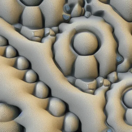 Image similar to photorealistic 3 d rendering of 3 d cellular automata. highly detailed octane render and vray with natural light and organic colours, volumetric lighting, raytracing, unreal engine