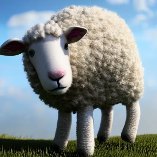 Image similar to Infinity recurring sheep , hyperrealism, no blur, 4k resolution, ultra detailed-i