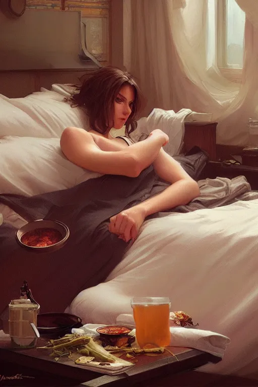 Image similar to groundhog cooking heroin lies on the bed, realistic portrait, highly detailed, digital painting, artstation, concept art, smooth, sharp focus, illustration, cinematic lighting, art by artgerm and greg rutkowski and alphonse mucha