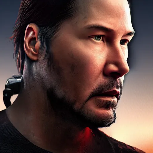 Prompt: keanu reeves cyborg highly detailed, 3d render, 8k, movie poster film called Hypercube , award winning