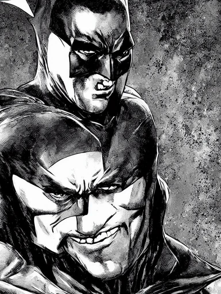 Image similar to Close-up portrait of the the batman.