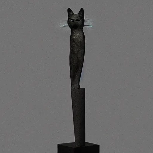 Prompt: “ giacometti cat sculpture ”