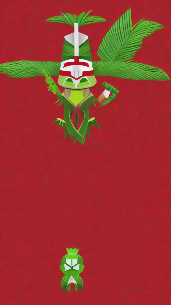 Prompt: minimalist tiki background