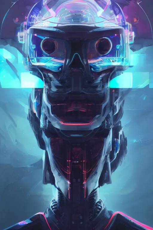 Prompt: portrait of a cybernetic samurai with holographic llama face, cyberpunk concept art by pete mohrbacher and artgerm and wlop and greg rutkowski and deathburger, digital art, highly detailed, intricate, sci-fi, sharp focus, llama, Trending on Artstation HQ, deviantart, unreal engine 5, 4K UHD image, daily deviation, llama llama