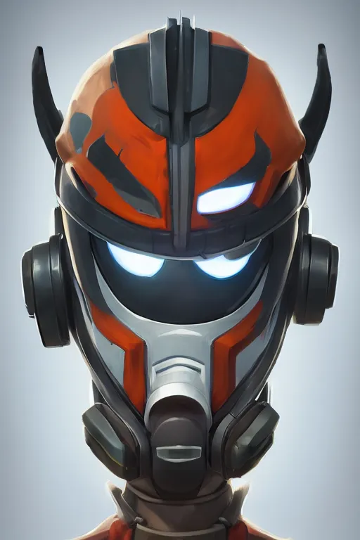 Image similar to epic mask helmet robot ninja portrait stylized as fornite style game design fanart by concept artist gervasio canda, behance hd by jesper ejsing, by rhads, makoto shinkai and lois van baarle, ilya kuvshinov, rossdraws global illumination radiating a glowing aura global illumination ray tracing hdr render in unreal engine 5