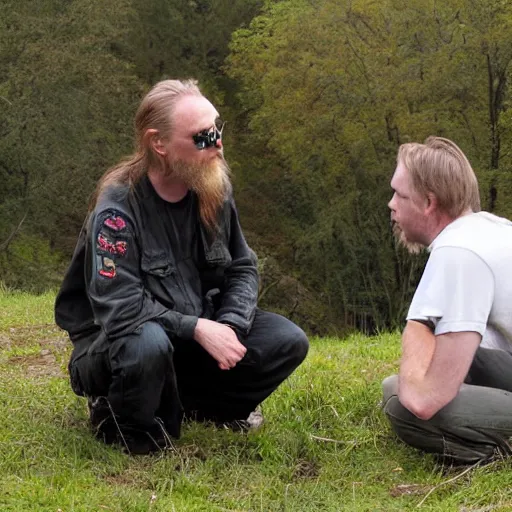 Prompt: caracal meeting varg vikernes