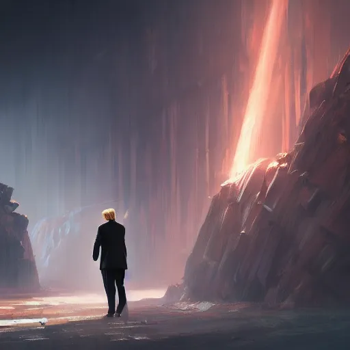 Image similar to donald trump, dramatic lighting, cinematic, establishing shot, extremly high detail, photorealistic, cinematic lighting, artstation, style by greg rutkowski