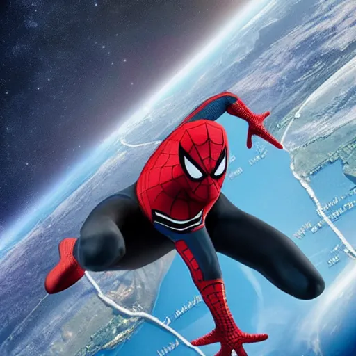 Prompt: 2 1 savage as spiderman far from home, nasa space tourism, jpl, 4 k