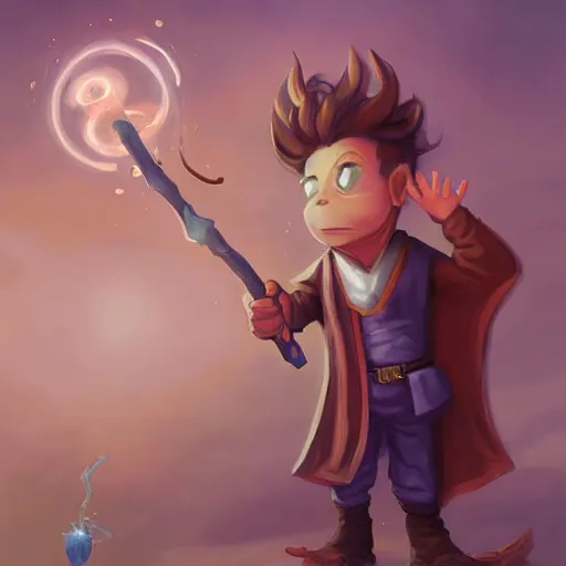 Prompt: cute little anthropomorphic rick astley, wielding a magic staff, tiny, small, short, wizard robe, cute and adorable, pretty, beautiful, dnd character art portrait, matte fantasy painting, deviantart artstation, by jason felix by steve argyle by tyler jacobson by peter mohrbacher, cinema