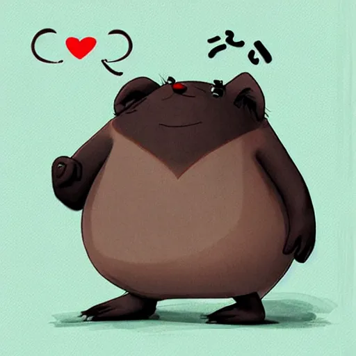 Image similar to character design of cute mole, cartoon style ， by movie fantastic beasts and where to find them