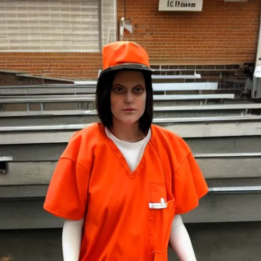 Image similar to chick dressed as an inmate