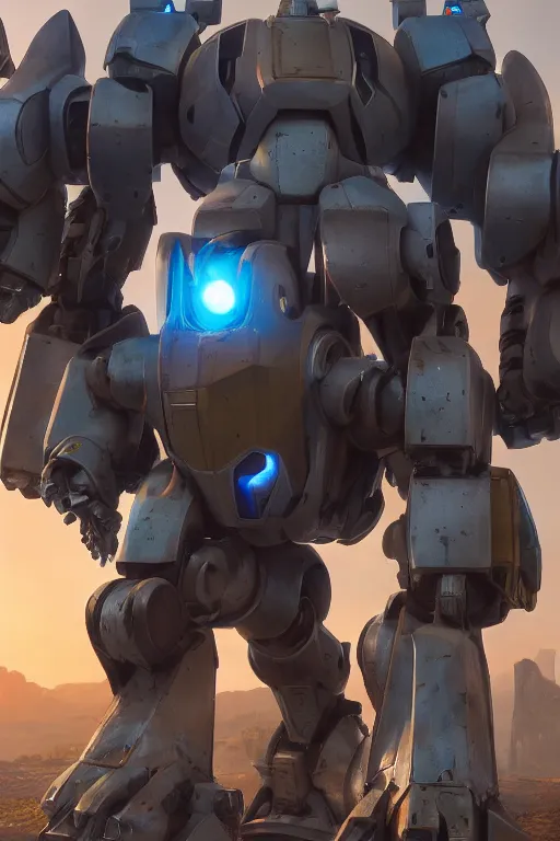 Image similar to mechwarrior 5 : mercenaries mech megaman transformer robot boss tank engine game octane render, 4 k, hd 2 0 2 2 3 d cgi rtx hdr style chrome reflexion glow fanart, global illumination ray tracing hdr fanart arstation by ian pesty by jesper ejsing pixar and disney unreal zbrush central hardmesh