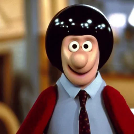 Image similar to photo of keanu reeves in wallace and gromit