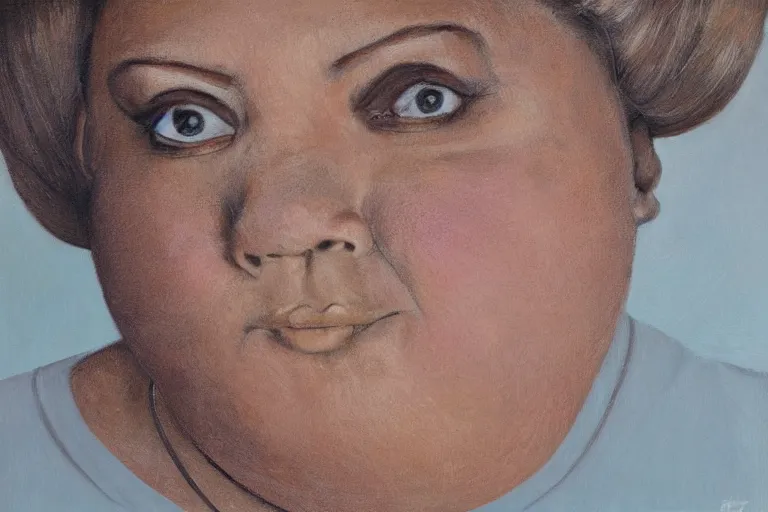 Prompt: detailed portrait of a chubby queen | Steven Belledin