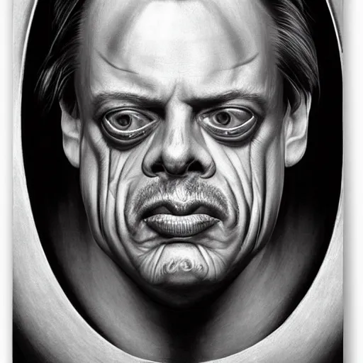 Image similar to steve buscemi by h. r. giger