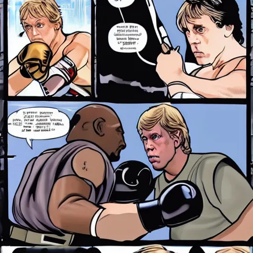 Prompt: luke skywalker fighting mike tyson