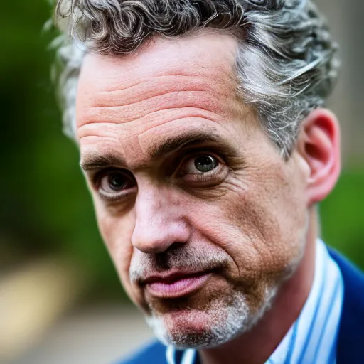 Prompt: Detailed portrait of Jordan Peterson, gay, 8k, realistic, 50mm photograph