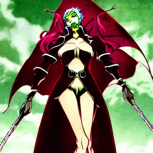 Image similar to Shalltear from Overlord, style by Hellsing Ultimate, raphael lacoste, alex ross, vampire