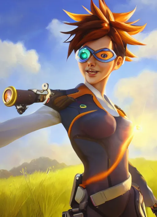 Overwatch, video game art, Tracer (Overwatch), Mei, artwork, digital art,  HD phone wallpaper