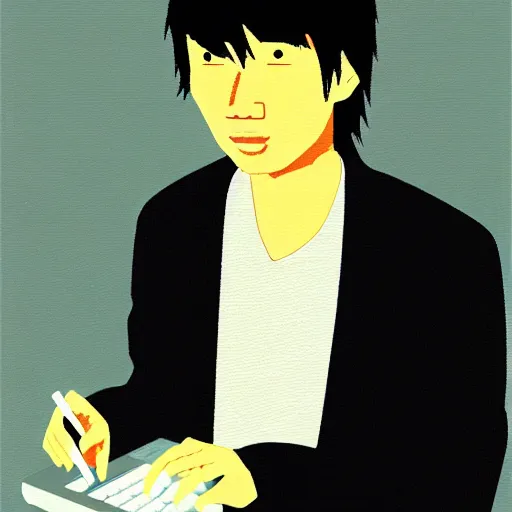 Image similar to portrait of a programmer by makoto yukimura