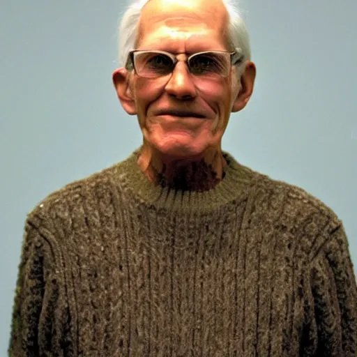 Image similar to A photograph of old Jerma985 in his eighties who looks like Jerma985 wearing a sweater vest in the 2010s, Jerma985, looks like Jerma985, taken in the late 2010s, taken on a 2010s Camera, realistic, hyperrealistic, very realistic, highly detailed, very detailed, extremely detailed, detailed, digital art, trending on artstation, headshot and bodyshot, detailed face, very detailed face