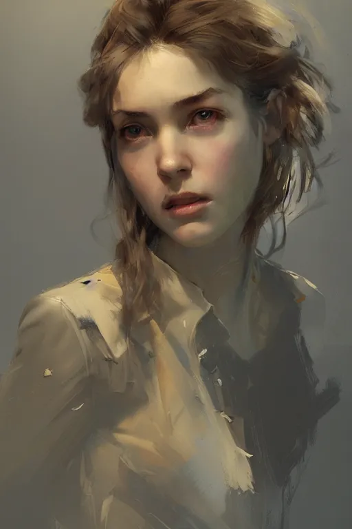 Image similar to girl portrait by toraji, mgs solid snake as a woman, oil painting, sunlit, paint texture, digital painting, highly detailed, artstation, sharp focus, illustration, concept art, ruan jia, charlie bowater, tom bagshaw, norman rockwell