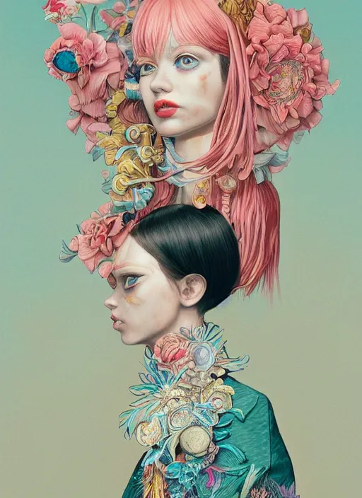 Image similar to fashion girl : : by martine johanna and simon stalenhag and chie yoshii and casey weldon and wlop : : ornate, dynamic, particulate, rich colors, intricate, elegant, highly detailed, centered, artstation, smooth, sharp focus, octane render, 3 d